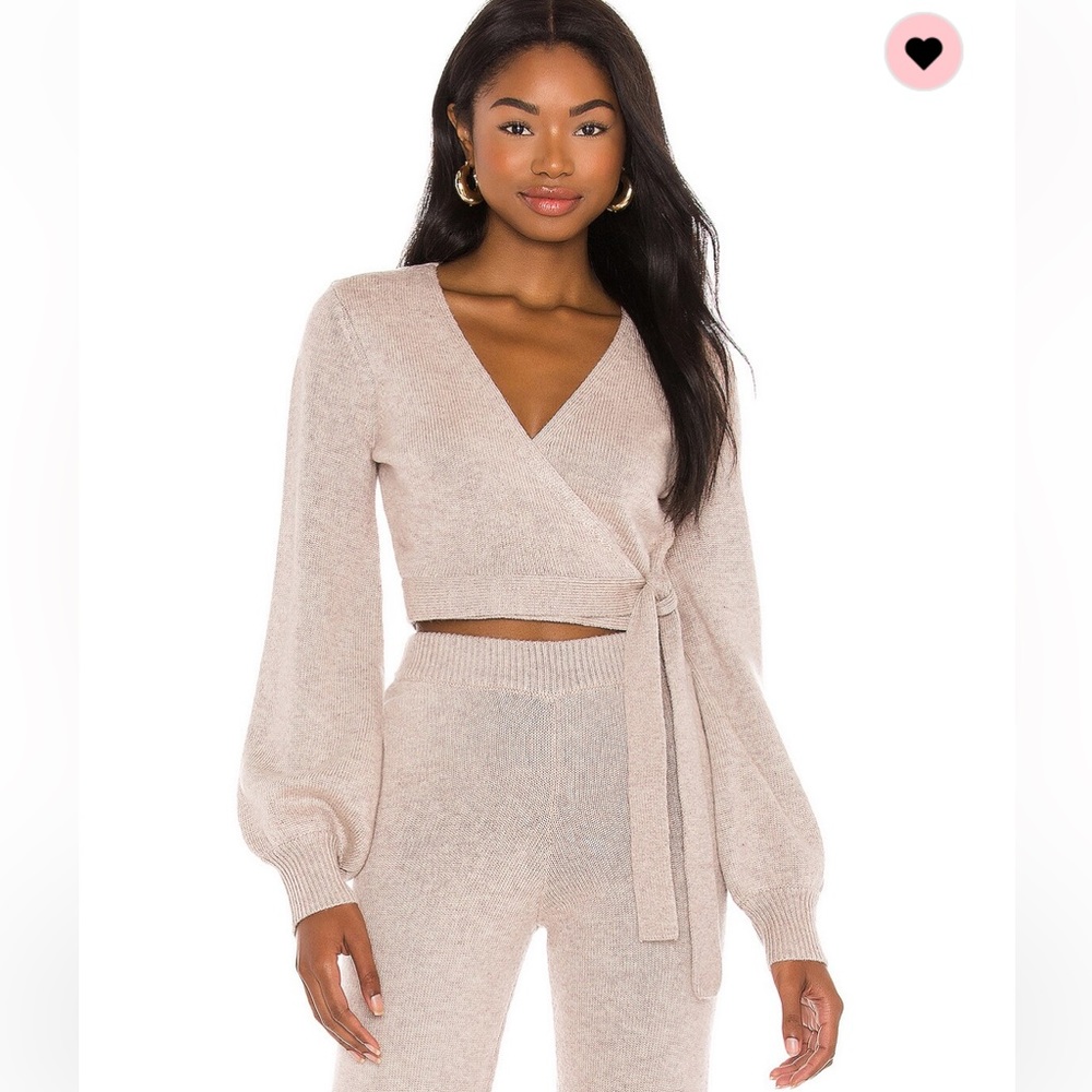 LPA Tie Sweater in Oatmeal